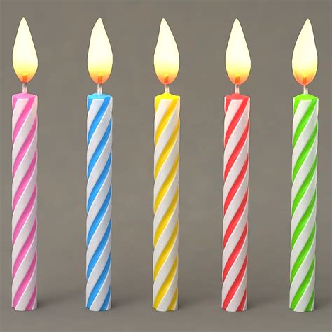 Birthday candles 3D - TurboSquid 1416562