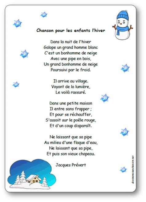 Poesie Hiver Jacques Prevert