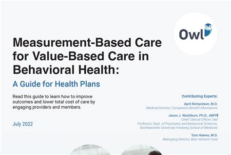 Measurement Based Care For Value Based Care In Behavioral Health Owl