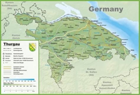 Canton Of Thurgau Maps Switzerland Maps Of Canton Of Thurgau