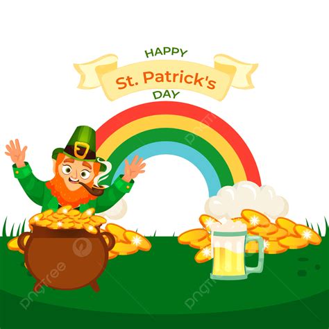 Flat Design St Patrick S Day Illustration Patrick March St Patricks