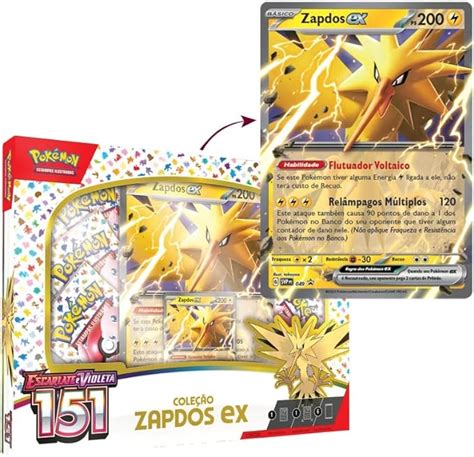 Box Pok Mon Cole O Especial Escarlate E Violeta Zapdos Ex Cidade