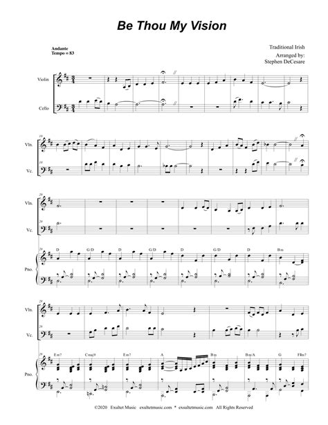 Be Thou My Vision Duet For Violin And Cello Arr Stephen Decesare