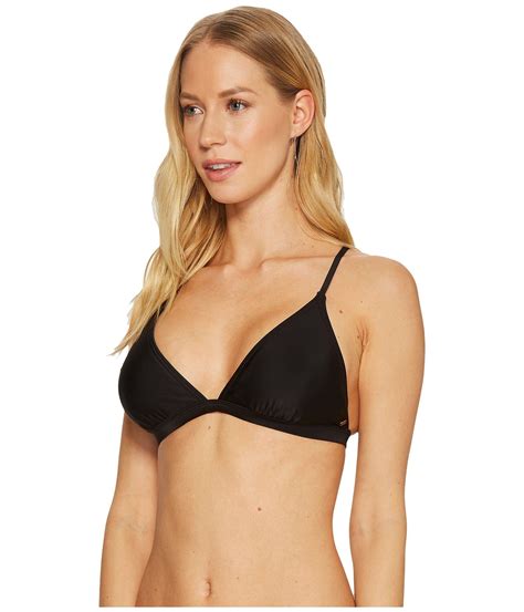 Rip Curl Synthetic Classic Surf Cross Back Bikini Top In Black Lyst