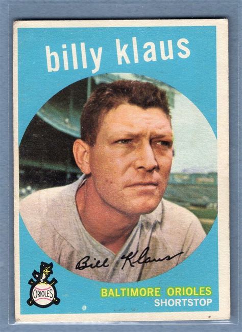 Topps Billy Klaus Vg Ex St Set Break A Ebay