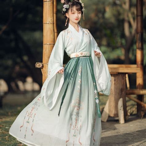 Antiguo Chino Tradicional Mujer Elegante Hanfu Vestido De Hadas Bordado