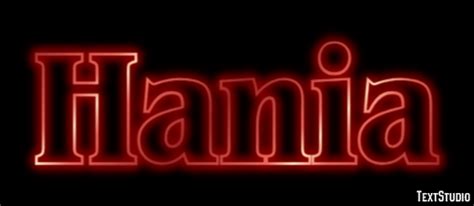 Hania Text Effect And Logo Design Name