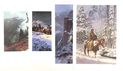 Lot 4pc Chuck Ren Native American Western Ltd Ed Prints