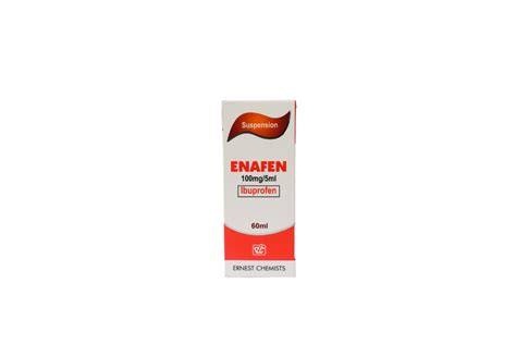 Enafen Ibuprofen 100mg 5ml Syrup 60ml Trafalgar Gate Pharma