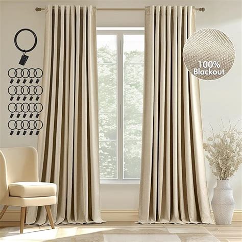 Amazon MIULEE 100 Blackout Curtains 120 Inches Long 2 Panels