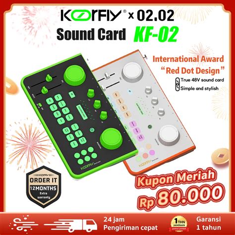 Jual KOORFLY KF02 Soundcard Terbaik Untuk Konten Kreator 48V