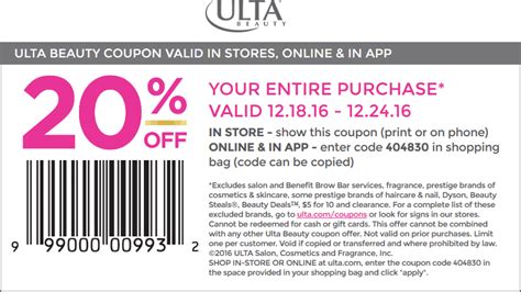 Ulta Beauty Coupons 20 Off Everything At Ulta Beauty Or Online Via