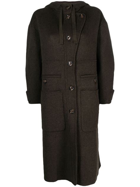 Hooded Wool Blend Coat Soeur Hk