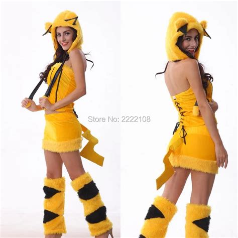 Pokemon Mascot Costume Pikachu Anime Cute For Girl Sexy Cosplay Cartoon ...