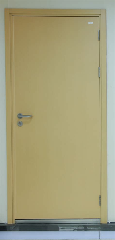 Wooden Surface Finish Ul Listed Fire Rated Steel Doors With Concealed