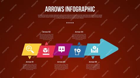 Premium Vector Arrows Template Infographic With Skew Square Up And