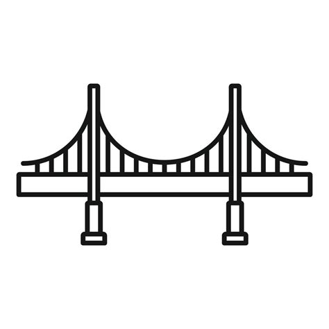 Big Metal Bridge Icon Outline Style 14583824 Vector Art At Vecteezy