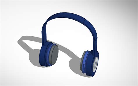 3d Design Blue Headphones Tinkercad