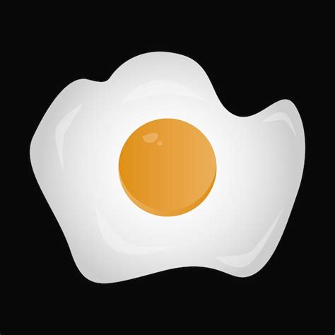 Premium Vector Fried Egg With Yolk Vector Illustration