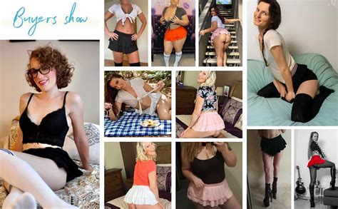 Amazon Avidlove Women Pleated Mini Skirt Solid Ruffle Lingerie Skirts Clothing Shoes