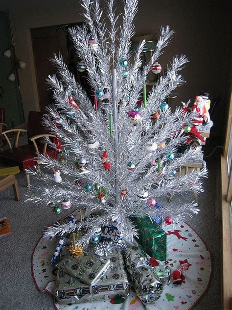 Vintage 1950s Era Christmas Tree Aluminum Christmas Tree Silver Christmas Tree Retro