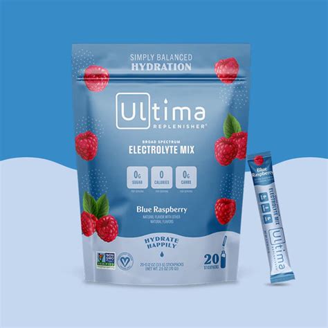 Ultima Replenisher Blue Raspberry Electrolyte Drink Mix Vibrance Is Life