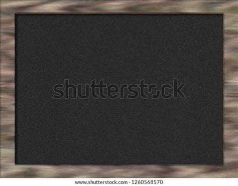 Trendy Wood Frame Blackboard Texture Backgroundtop Stock Illustration