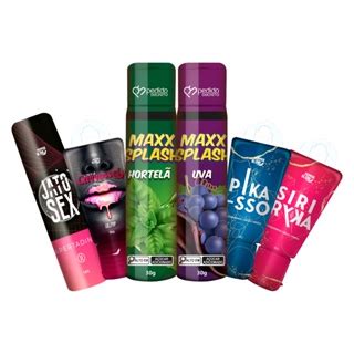 Kit Gel Lubrificante Adstringente Aperta Vagina Sexo Oral Excitante Esquenta Feminino Gela