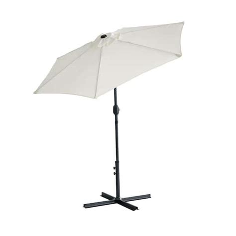 Sunrinx Ft Outdoor Patio Market Umbrella With Crank Tilt In White