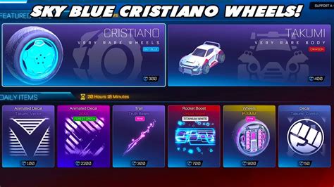 Sky Blue Cristiano Wheels In The Item Shop Rocket League Item Shop