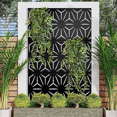 Elevens Metal Privacy Screen Outdoor Patio Screen Panels Freestanding