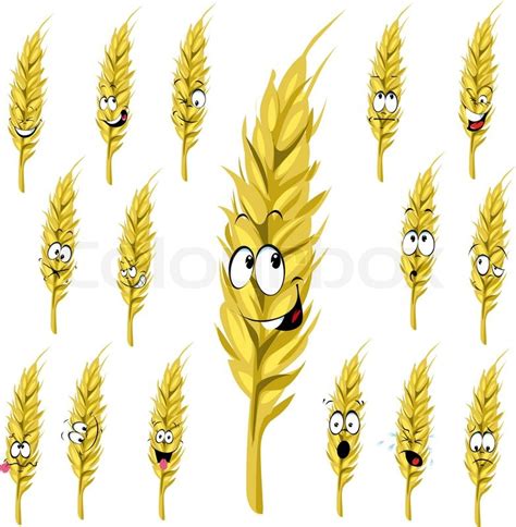 Wheat ear cartoon | Stock vector | Colourbox
