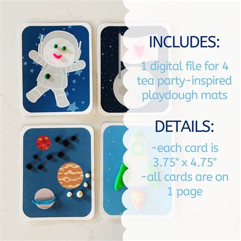 Space Playdough Mats Pretend Play Astronaut Play Dough Mats Planet