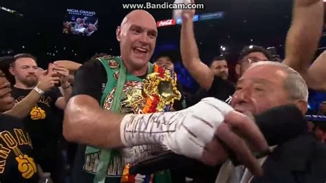 Tyson Fury Gypsy King Sings American Pie Post Fight Feed Youtube