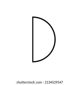 Semi Circle Shape Isolated On White Stock Illustration 2134529547 ...