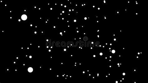 Abstract White Dots Is Random Moving Animation On Black Background