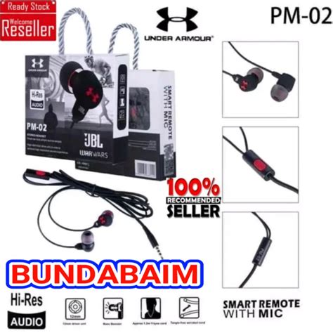 Jual HEADSET JBL PM 02 HiRES HANDSFREE JBL PM02 UNDERR ARMOUR SUPER