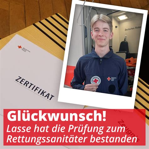 Lasse Hat Die Ausbildung Zum Rettungssanitäter 2023 Erfolgreich