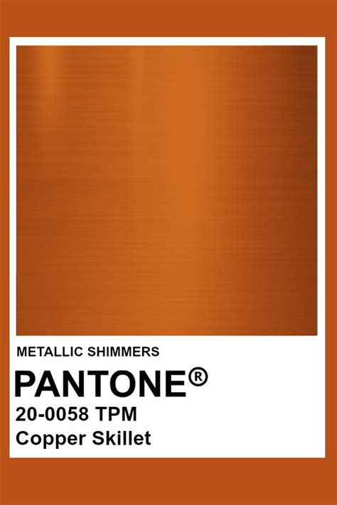 Copper Skillet A Metallic Pantone Color