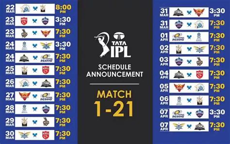 Ipl 2024 Schedule Images And Time Table Download Pdf