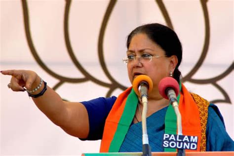 Raje Miffed As Loyalists Left Out Of Rajasthan Bjp Executive Committee