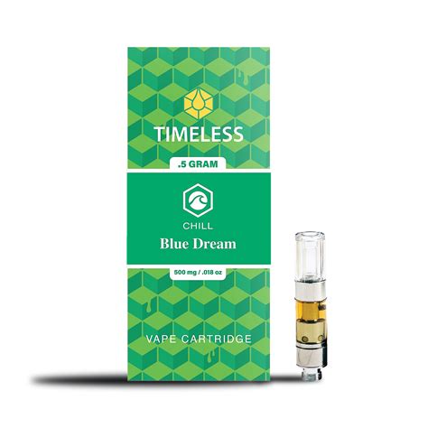 Timeless Vapes Timeless Blue Dream 500mg Vape Cartridge Chill Leafly