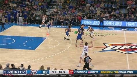 Last Second Field Goal Warriors Thunder NBA Official