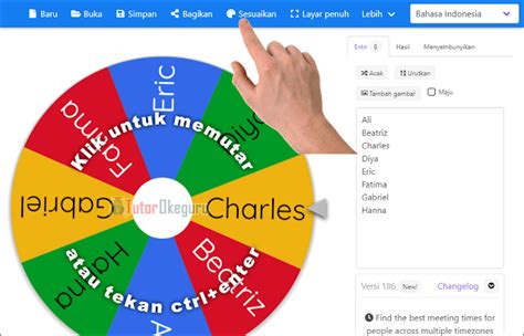 acak nama roda putar   buatnya tutorial okeguru