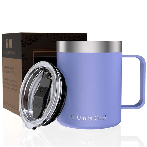 Umite Chef Stainless Steel Insulated Coffee Mug Tumbler With Handle 12