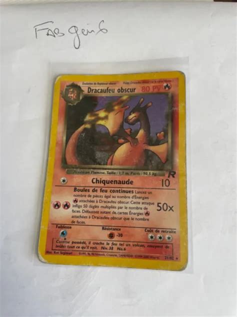 CARTE POKÉMON DRACAUFEU Obscur 21 82 Wizard Team Rocket Français Vf Fr