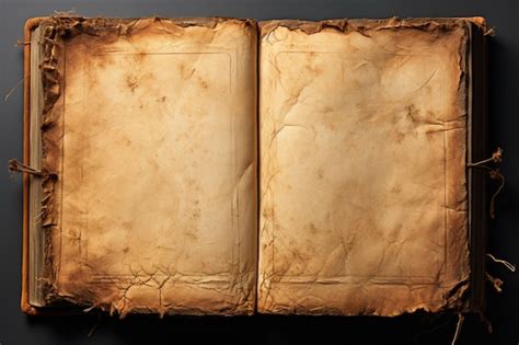 Premium Ai Image Old Worn Book Opens To Blank Pages Against A White