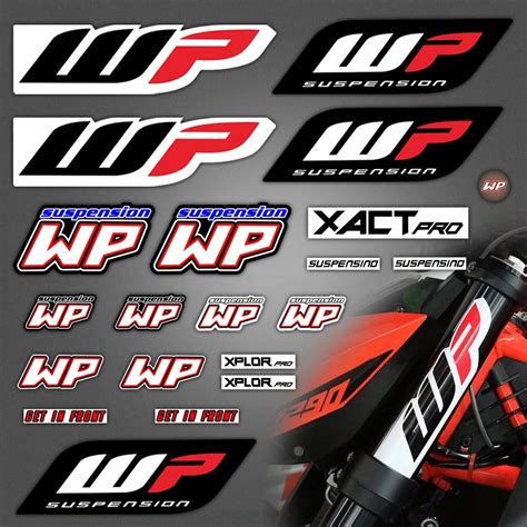 Reflective Wp Fork Stickers Suspension Shocker Damper Motorcycle