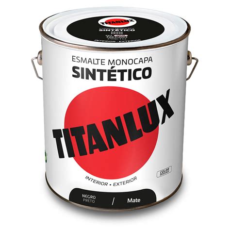 Titanlux Esmalte Sintético Mate Negro 4l 001057604