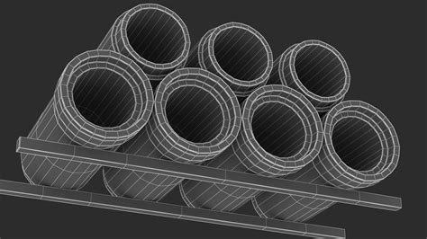 Concrete Pipes 1 3d Model Turbosquid 2032371